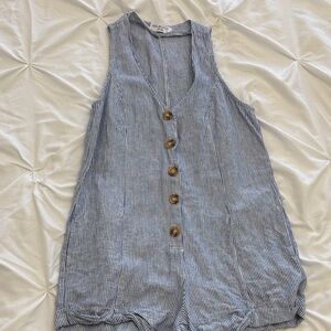 Malibu Fox Striped Sleeveless Romper